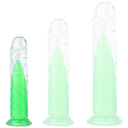 ClearlyHorny Gode transparent Jellis S 17 x 3.3cm Vert